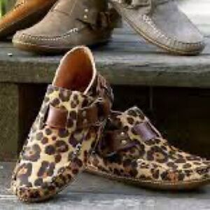 NEW Quoddy Leopard print Ring boots